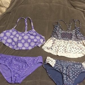 2 TWO Piece Old Navy girls bathing suits 10/12